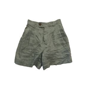 Women XS Mondo Bellissimo Linen Sage Green Shorts Resort Beach Lagenlook